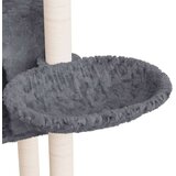 vidaXL Mačje drevo s praskalniki iz sisala temno sivo 108,5 cm | Shoptok.si