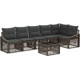  Vrtna sedežna garnitura 7 pcs Siva poli ratan, (5000272106) | Shoptok.si