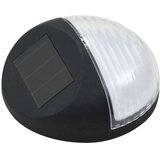  Vanjske solarne zidne svjetiljke LED 24 kom okrugle crne | shoptok.hr