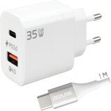 Redline Punjač sa USB-C kablom GL-35-AC+CC-1M(60W), 1 x USB-A, 1 x USB-C, 35W, Bijeli | Eponuda.ba