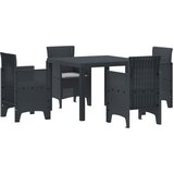  Vrtni set za objed 5 kom. Antracit Polipropilen | shoptok.hr