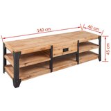 TV Stalak od Masivnog Bagremovog Drva 140x40x45 cm | shoptok.hr