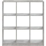 vidaXL Regal za knjige boja betona 102 x 32 x 108 cm konstruirano drvo | shoptok.hr