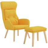 Stolica za opuštanje s tabureom od tkanine boja senfa | Shoptok.si