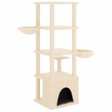  Penjalica za mačke sa stupovima za grebanje krem 147 cm | shoptok.hr