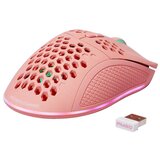 DELTACO GAMING Mi&amp;scaron; Wireless ultralahki 70g teža, RGB, SPCP6651, 400-4800 DPI, 1000 Hz, ROZA Slike