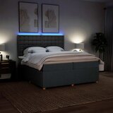  Krevet s oprugama i madracem tamnosivi 200 x 200 cm od tkanine | shoptok.hr