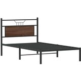 vidaXL Posteljni okvir brez vzmetnice hrast 100x200 cm inženirski les | Shoptok.si