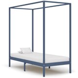 Maison Chic Posteljni okvir - Enojna postelja - Postelja za odrasle z baldahinom siv iz trdne borovine 90x200 cm, (21696577) | Shoptok.si