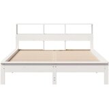 vidaXL Knjižna postelja brez vzmetnice bela 120x200 cm trdna borovina | Shoptok.si