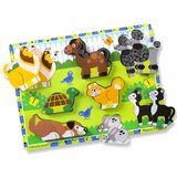 Melissa &amp;amp, Doug Mali ljubljenčki Debela lesena oblikovna sestavljanka z 8 elementi - Melissa &amp, Doug Cene