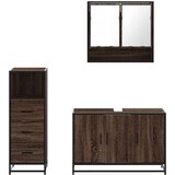 vidaXL 3-dijelni set kupaonskog namještaja boja smeđeg hrasta drveni | shoptok.hr