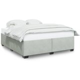 vidaXL Okvir za krevet svjetlosivi 200 x 200 cm baršunasti | shoptok.hr