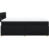 Krevet s oprugama i madracem crni 120 x 200cm od tkanine | shoptok.hr