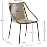 Kave Home Tamno zelena/bež metalna vrtna stolica Zivia – | shoptok.hr