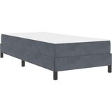  Postelja boxspring z vzmetnico Temno siva 80 x 210 cm Žamet | Shoptok.si
