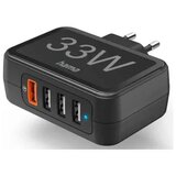 Hama Brzi punjač 4 priključka, Qualcomm® 3.0, 1x USB-A QC, 3x USB-A, 33 W, crni. 00201629 USB punjač unutrašnje područje, utičnica 4 x USB-A Cijene