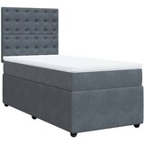 Box spring krevet s madracem tamnosivi 80 x 200 cm baršunasti | shoptok.hr