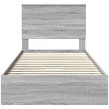  Krevet s od storage Siva Sonoma 100 x 200 cm Konstruirano drvo | shoptok.hr
