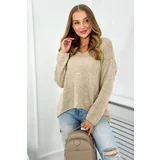 Kesi Sweater with mohair oversize dark beige