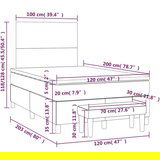  S oprugama i madracem krem 120 x 200 cm od tkanine | shoptok.hr