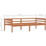  Posteljni okvir medeno rjav iz trdne borovine 90x200 cm, (20647259) | Shoptok.si