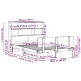 vidaXL Krevet s regalom z knjige bez madraca bijeli 120x190cm borovina | shoptok.hr