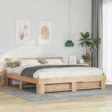  Krevetna konstrukcija Smeđa 180 x 200 cm Čvrsto borovo drvo | shoptok.hr