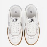 Shelvt Women's white sneakers with silver inserts | shoptok.hr