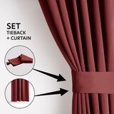AmeliaHome Curtain BLACKOUT color pink style classic tape blackout 140x270 | shoptok.hr