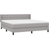  Krevet s oprugama i madracem svjetlosivi 180x200 cm od tkanine | shoptok.hr