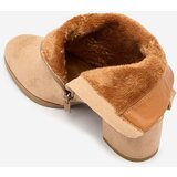 Resti Women's low stiletto boots in light brown Dogdas | ePonuda.com