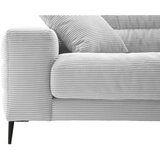 Pure Home Lifestyle SEDEŽNA GARNITURA, rebrasti žamet siva | Shoptok.si