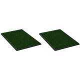  Toaleti za ljubimce s pladnjem i travom 2 kom zeleni 76x51x3 cm | shoptok.hr