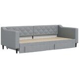 vidaXL Dnevni krevet na razvlačenje svjetlosivi 90 x 200 cm od tkanine | shoptok.hr