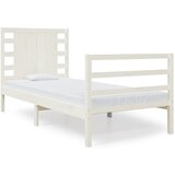  The Living Store Posteljni okvir bel iz trdne borovine 75x190 cm - Posteljni Okvir, (21527058) | Shoptok.si