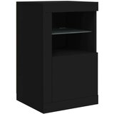vidaXL Komoda z LED lučkami črna 123x37x67 cm | Shoptok.si