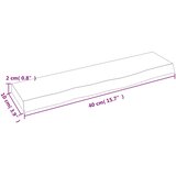  Zidna polica tamnosmeđa 40x10x2 cm od obrađene hrastovine | Eponuda.com