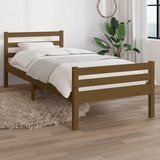 Maison Chic Posteljni okvir - Enojna postelja - Postelja za odrasle medeno rjav iz trdnega lesa 75x190 cm-J14737, (21759527) | Shoptok.si