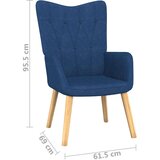  Stolica za opuštanje s osloncem za noge plava od tkanine | shoptok.hr