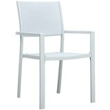 Maison Chic Vrtni stoli - Stol za vrt 4 kosi bela plastika videz ratana JS1528, (21878002) Cene