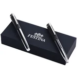 Set Hemijska + Roller olovka Prestige Chrome, Crni