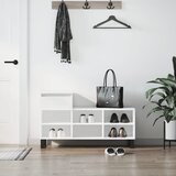  The Living Store Omarica za čevlje visok sijaj bela 102x36x60 cm inženirski les - Omarica Za Čevlje, (21485786) | Shoptok.si