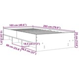  Okvir za krevet boja hrasta 100x200 cm od konstruiranog drva | shoptok.hr