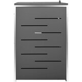  Spremište za četiri kante za smeće 276,5x77,5x112,5 cm čelično | Eponuda.com