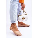 EVENTO Leather Classic Beige Ballerina Flats Stacee | Shoptok.si