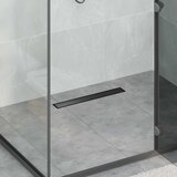 Tuš kanal 2-u-1 sa 360° sifonom Crna 50 cm Nehrđajući čelik 304 | shoptok.hr