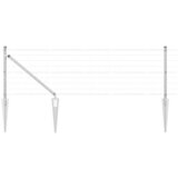 vidaXL Evropska ograja s 13 bodicami 0.8x25 m Galvanizirano jeklo | Shoptok.si