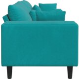  Baršunasta sofa s jastukom s jastukom Tirkizna 208 cm Baršun | shoptok.hr
