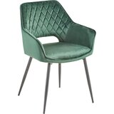 MID.YOU NASLANJAČ, les, kovina, tekstil črna, temno zelena | Shoptok.si